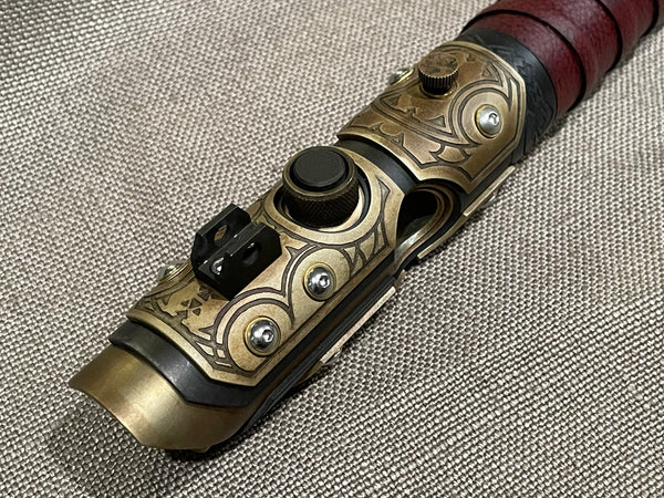 Custom dark Jedi etched Ocularis Hilt Kit