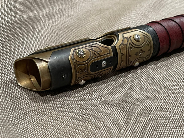 Custom dark Jedi etched Ocularis Hilt Kit