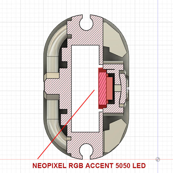 Oval hilt LED chamber in polished brass (FREE DIGITAL DOWNLOAD also available)